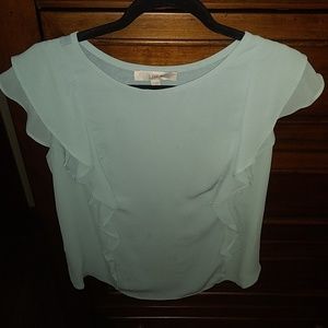 Loft ruffle top